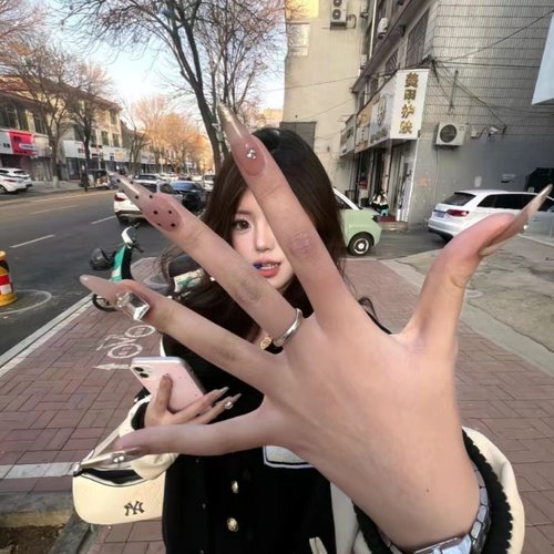 纯手工穿戴甲光疗甲显白穿戴美甲