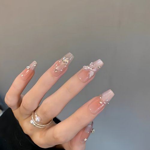 曼辞纯手工定制美甲结婚穿戴甲