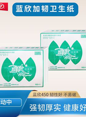蓝欣平板卫生纸450实惠装刀切纸双灯厕所草纸批发兰欣旗舰店厕纸