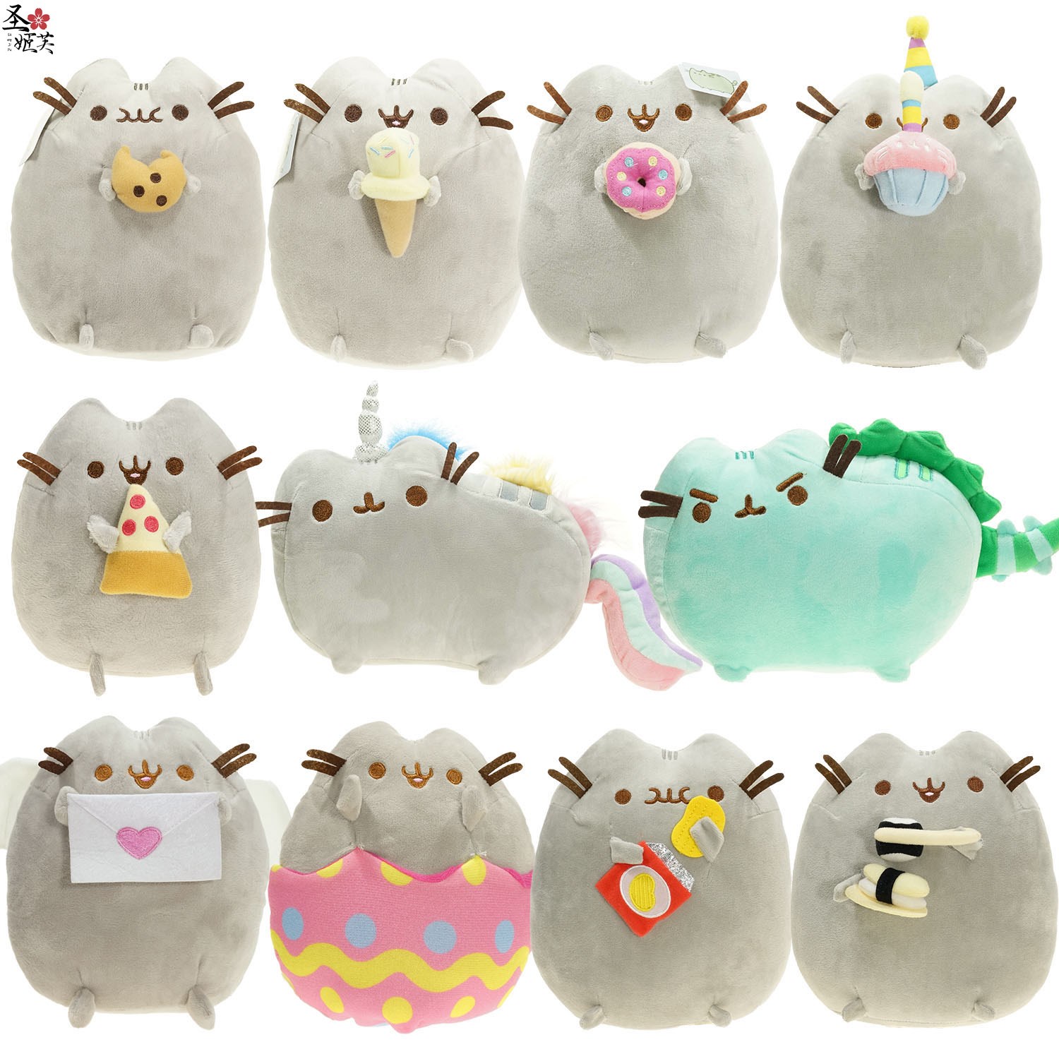 Pusheen cat 胖吉猫 饼干猫 甜圈猫毛绒玩具公仔玩偶节日礼物礼品