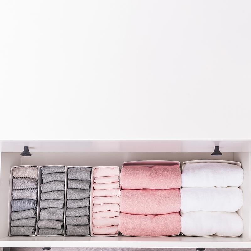 抽屉收纳分隔盒纸质分割内衣内裤袜子收纳自由衣橱整理小物品收纳