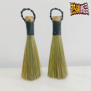 全竹皮纯手工竹锅刷环保扎带握把不扎手不松散竹锅刷厨师用竹锅刷
