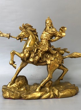 纯铜佛像关羽武财神风水工艺品