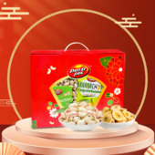 越南原装 礼盒套装 进口丹帝开心果香蕉片礼盒年货送礼1300g