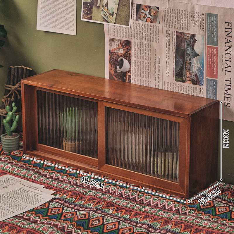 德国精工桌面护肤化妆品实木收纳马克杯茶具展示柜香水储物柜木质