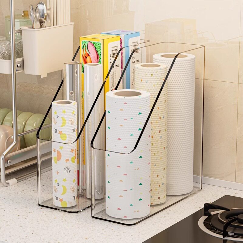 德国精工保鲜膜收纳架盒厨房塑料袋子密封整理置物架一次性保鲜袋