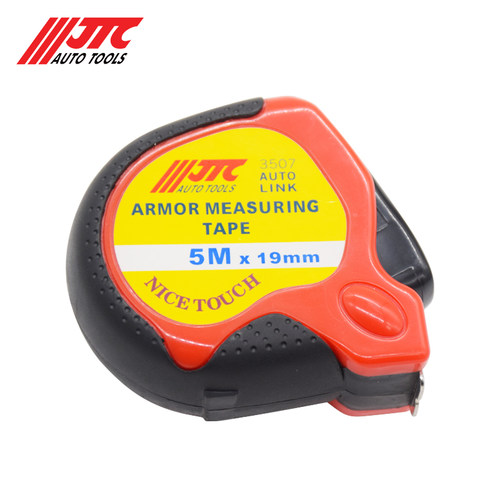 JTC汽修工具 量具钢尺双单位英寸厘米量尺5米拉尺卷尺 JTC3507