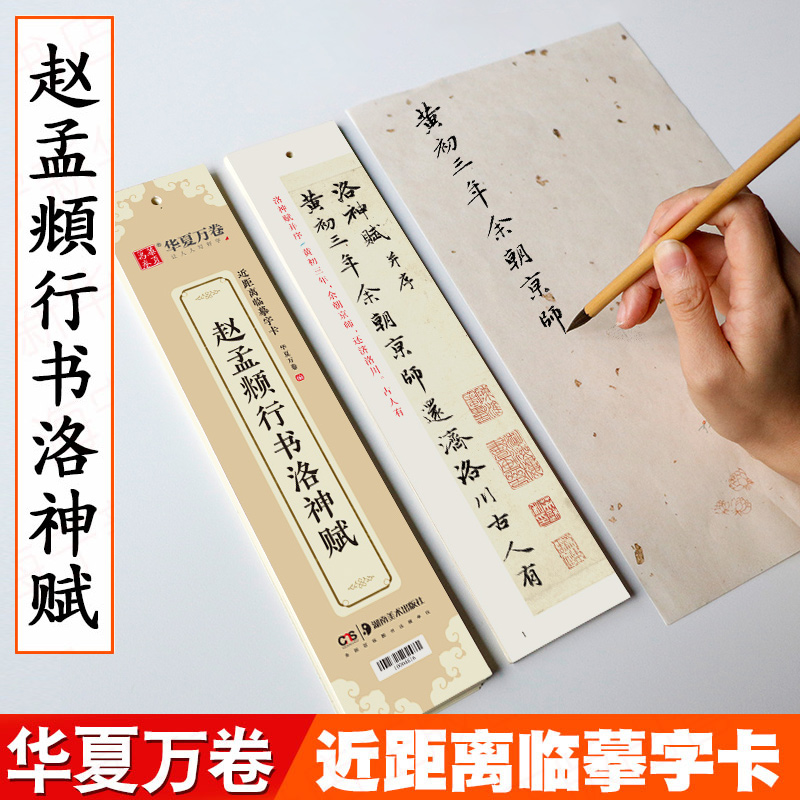 正版包邮，赵孟頫行书洛神赋近距离临帖卡
