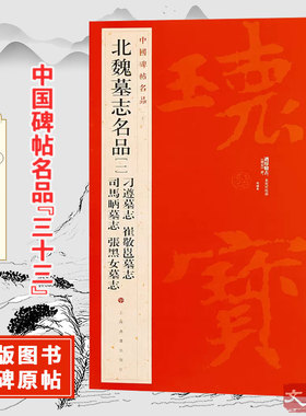 北魏墓志名品[一] 中国碑帖名品【三十三】 刁遵 崔敬邕 司马昞 张黑女墓志铭 临摹楷书书法毛笔字帖 上海书画出版社