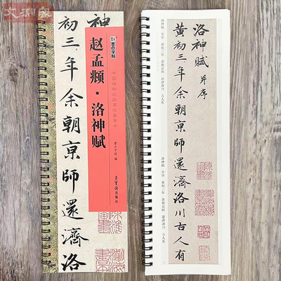 墨点字帖 赵孟頫洛神赋 中国碑帖近距离临摹字卡 扫码看视频 1册原帖全文赵体行书原碑帖书法毛笔练字帖 荣宝斋出版社