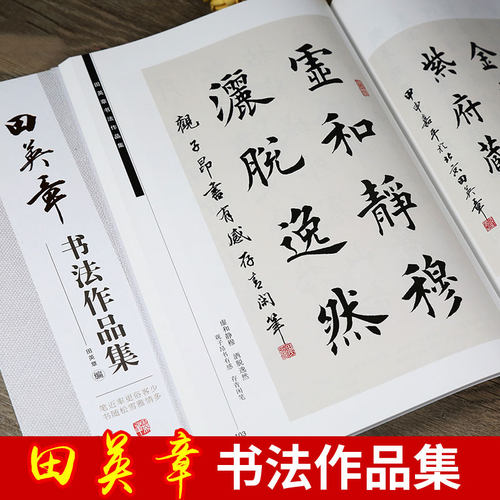 田英章书法作品集 毛笔楷书行书临摹字帖 诗词楹联横幅条幅中堂斗方条屏对联扇面 欧体楷书基础教程 华夏万卷