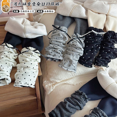 女童秋冬款裤子儿童纯棉a类外穿打底裤加绒加厚保暖一体绒紧身裤