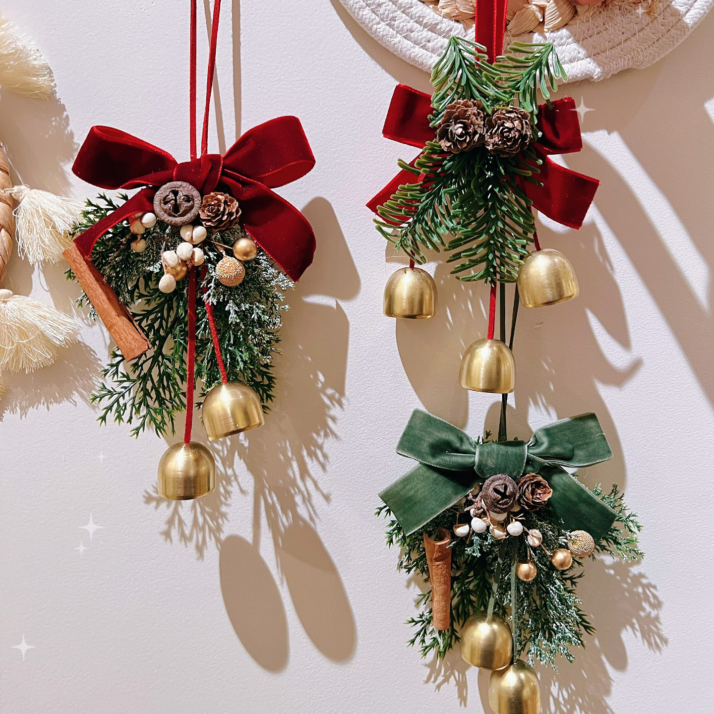 圣诞铃铛花环挂件氛围布置