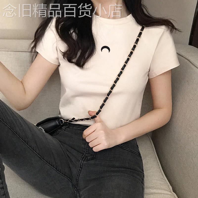 韩国2026夏装新款洋气短袖t恤女修身内搭纯棉白色半袖体恤上衣潮
