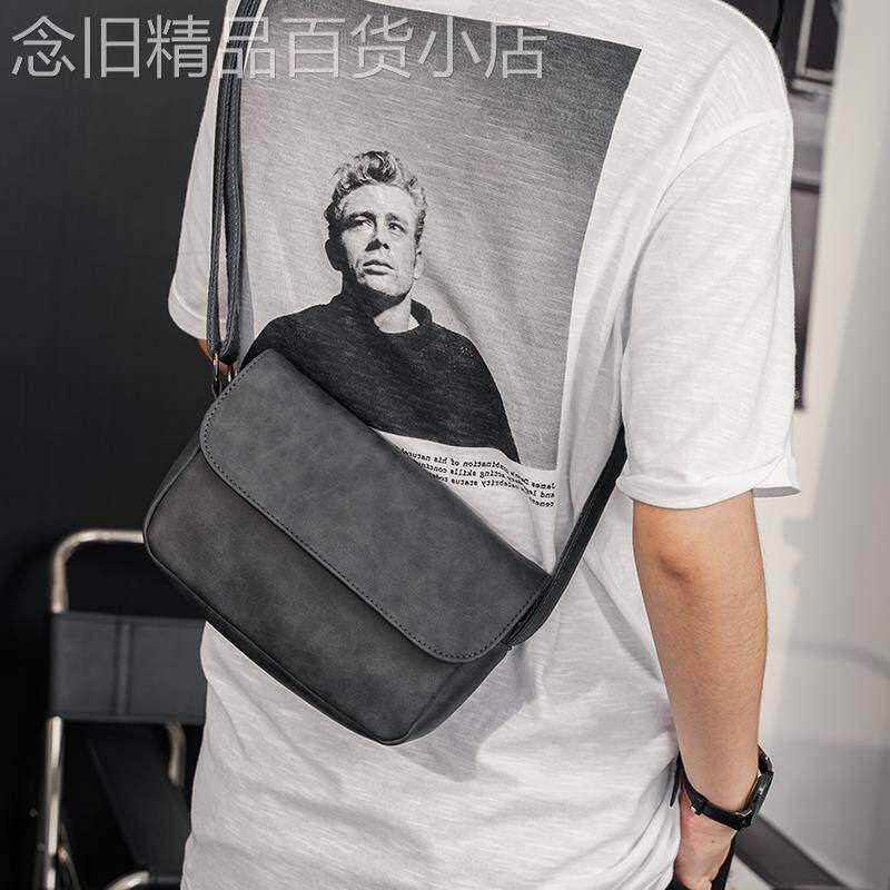 欧洲站真皮单肩包韩版男包休闲斜挎包青年时尚小方包斜挎背包
