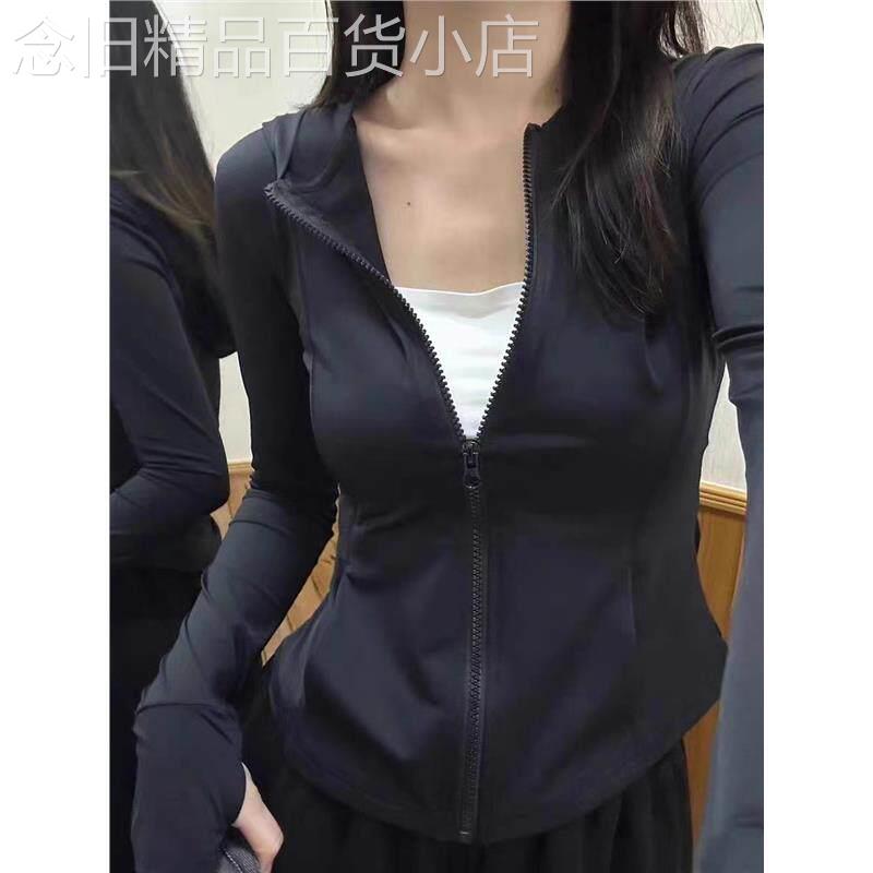 冰丝防晒衣女夏季薄款紧身显瘦透气大尺码胖妹妹运动瑜伽服外套上