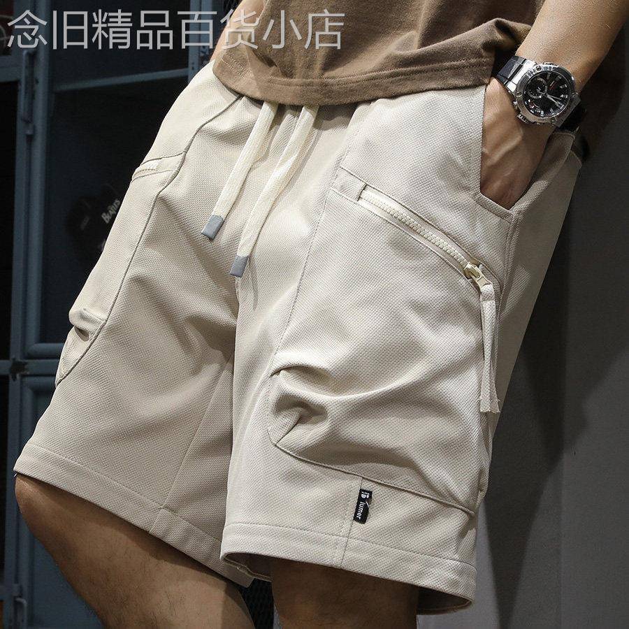 夏季薄款凉感工装短裤男新款ins运动休闲中裤宽松潮牌2026五分裤