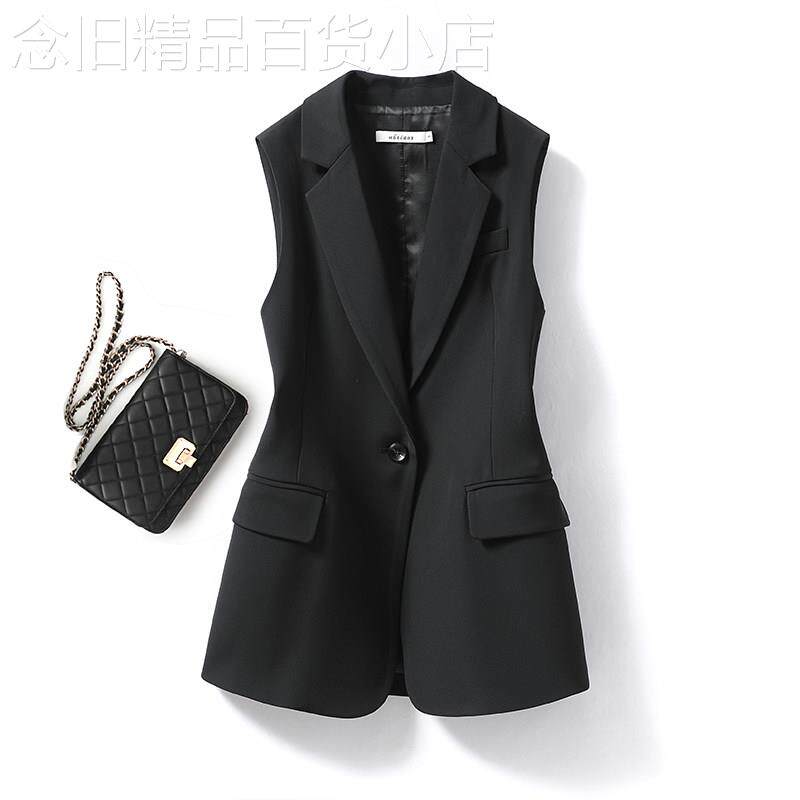 欧货黑色西装马甲女外套外搭背心2026女式新款春秋外穿西服小马夹