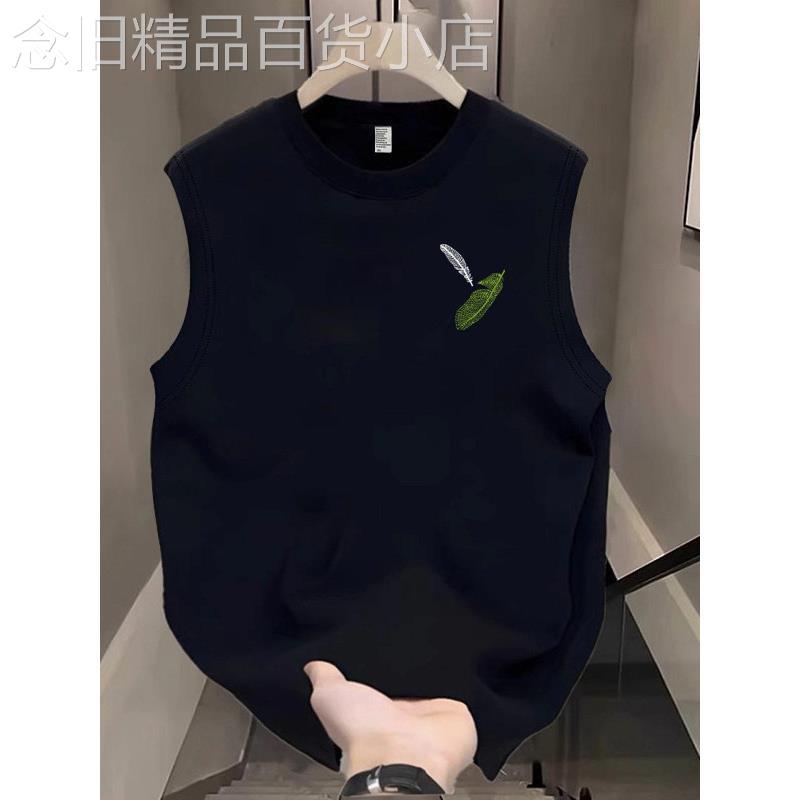 出口美国⭐Chrisma Katch~纯棉男背心设计感无袖T恤圆领上衣汗衫