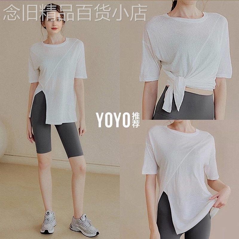韩国夏季薄款运动健身短袖T恤女士速干透气跑步瑜伽服五分裤套装
