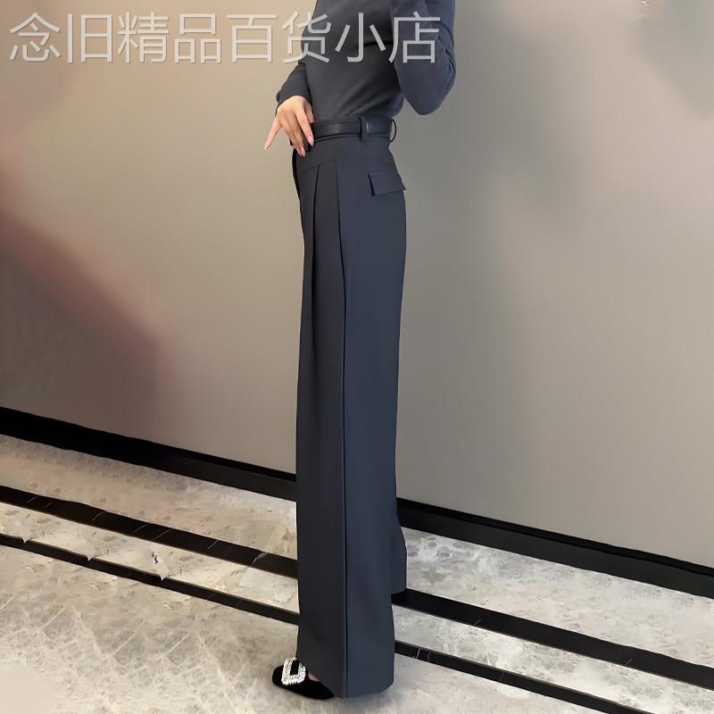 灰色西装裤女2026夏季新款韩版通勤风百搭高腰显瘦修身直筒长裤