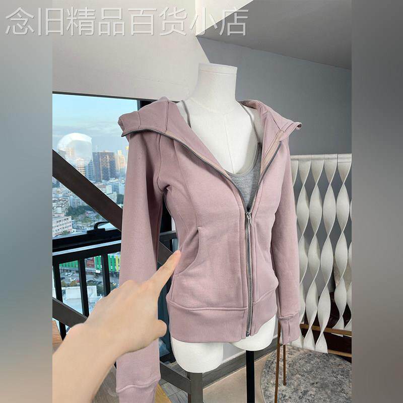 潮牌修身收腰卫衣初秋外套女2026秋冬季新款瑜伽上衣运动开衫内搭