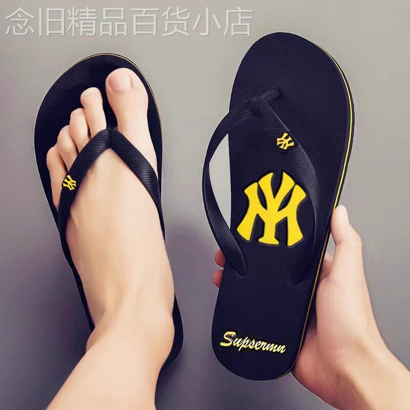 潮牌休闲拖鞋男夏季透气防滑户外夹脚人字凉拖个性沙滩鞋海边潮鞋