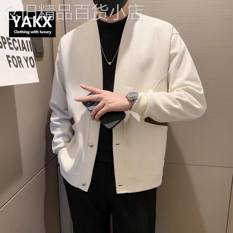 高端针织开衫外套男士春秋季2025新款秋装宽松休闲潮流夹克衫男款