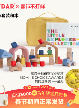 AVDAR积木便携装外出旅行游戏玩具儿童早教益智建构男女孩礼物包