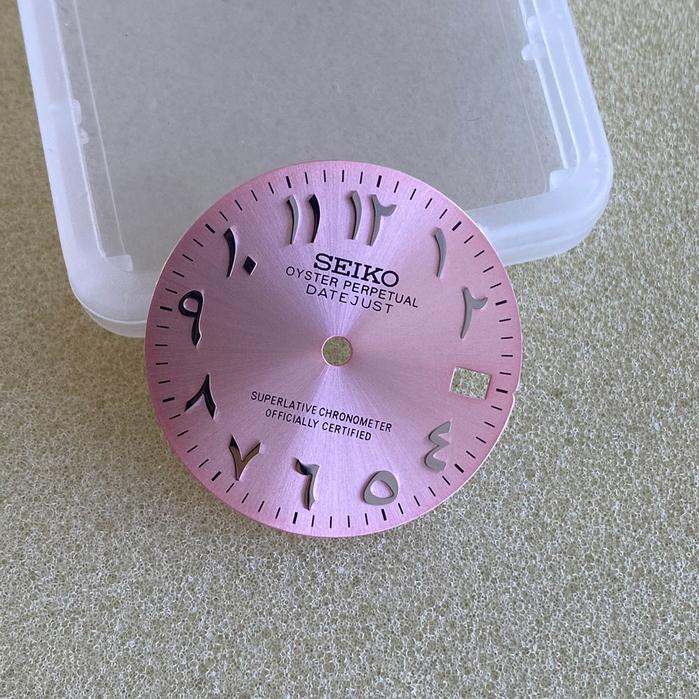 thumbnail for In Stock Watch Dial 28.5mm Sun Pattern Silver Nails Suitable for Nh35/36/4R/7S Movements