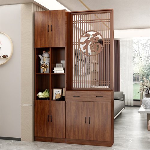 进门置物架玄关梵致雅新中式实木