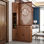 新中式 饰墙简约现代办公室进门口入户玄关柜 屏风隔断客厅置物架装