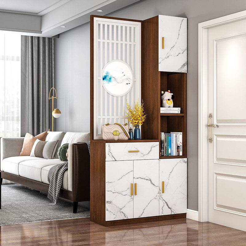 玄关柜屏风隔断客厅鞋柜一体简约现代入户轻奢进门装饰置物柜酒柜