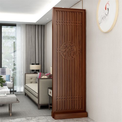 中式屏风隔断客厅玄关办公室实木入户半墙卫生间现代简约进门遮挡