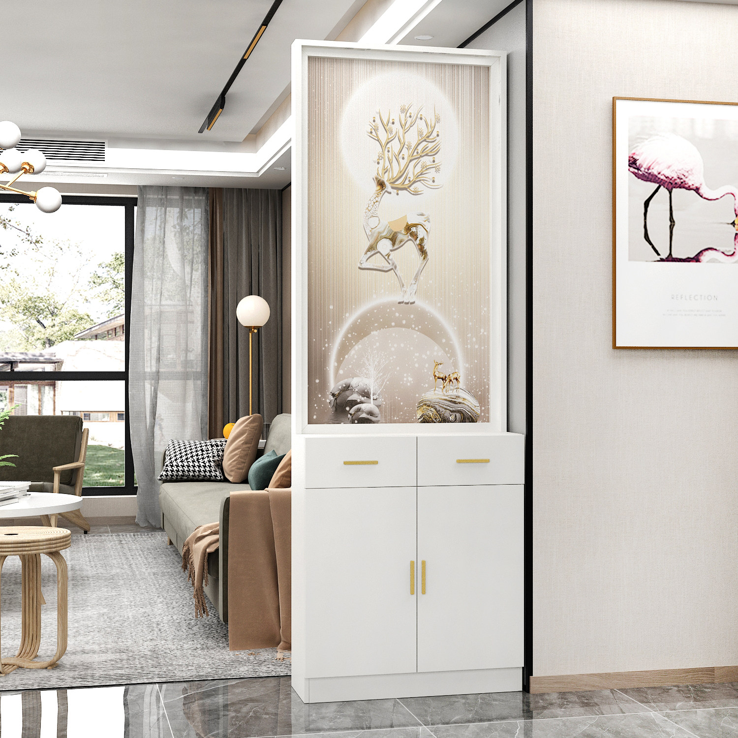 入户玄关屏风隔断客厅2023新款进门正对门玄关现代轻奢高档屏风柜,住宅家具,门厅/玄关柜/玄关架,淘宝优惠券,粉丝福利购,淘宝优惠卷