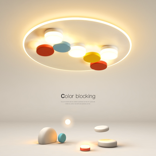 简约现代圆形led卧室灯设计师