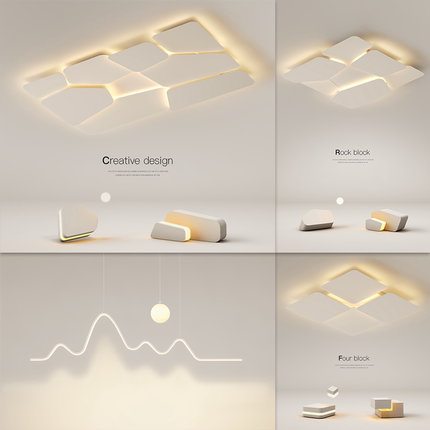 创意大气客厅灯简约现代led卧室吸顶灯全屋2025新款套餐组合灯具