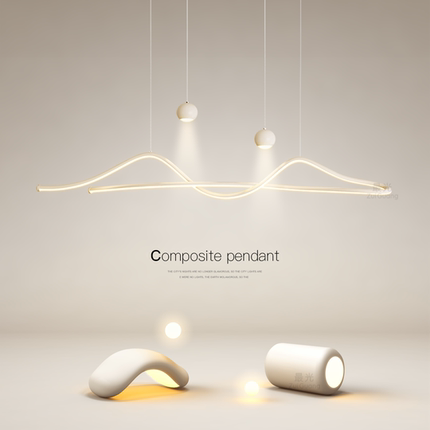 最光餐厅灯现代简约led吊灯高级感餐桌灯长条饭厅灯2025新款灯具