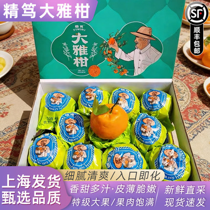 精笃大雅柑春见粑粑柑7斤原箱礼盒装当季新鲜水果顺丰发货