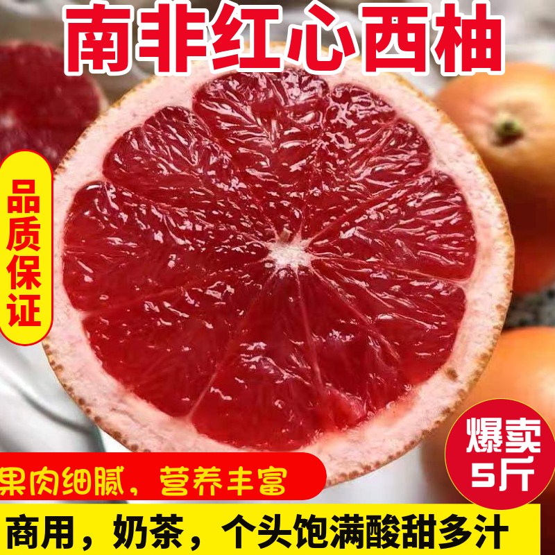 南非进口5斤特大果整箱红心西柚