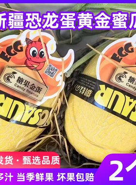 新疆恐龙蛋黄金哈密瓜脆甜多汁糖果金蛋2个礼盒装当季新鲜水果