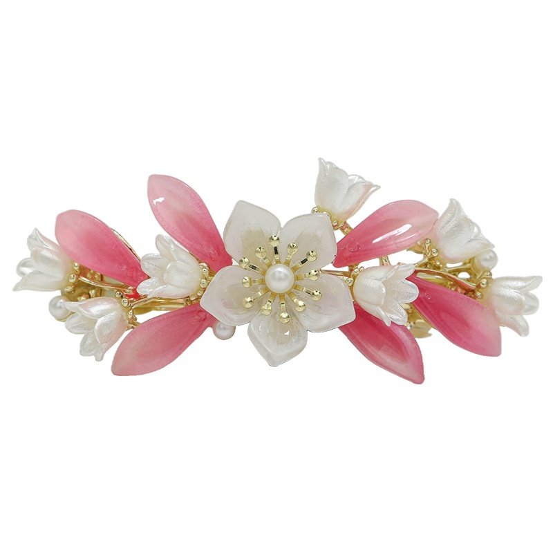 名媛花朵头发夹子后脑勺大号发夹弹簧夹女气质马尾夹减龄头饰发卡,饰品/流行首饰/时尚饰品新,民族风发饰,淘宝优惠券,粉丝福利购,淘宝优惠卷