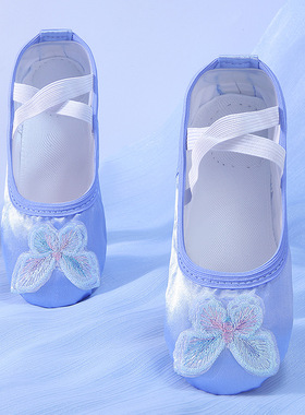 舞蹈鞋儿童女软底芭蕾舞鞋幼儿练功鞋成人瑜伽鞋紫色防滑跳舞鞋