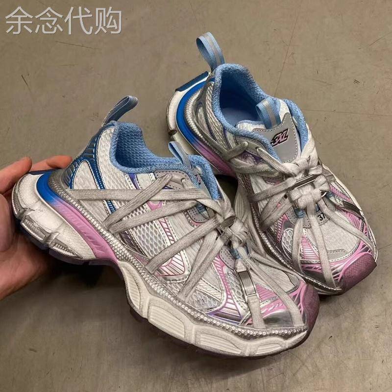 法国Uamtor蜘蛛侠绑带老爹鞋女2026新款做旧八爪鱼跑鞋运动鞋