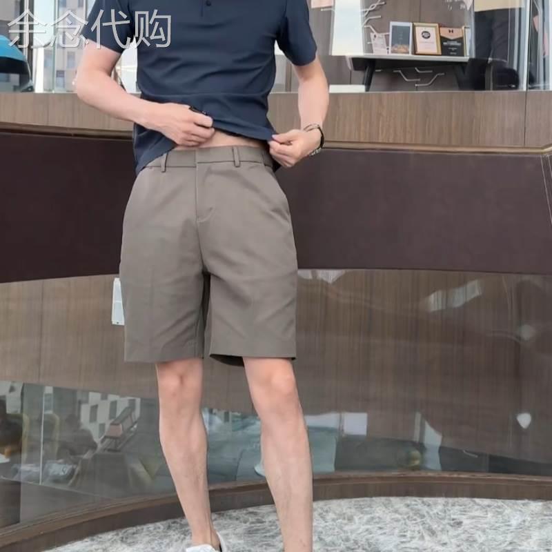 西装短裤男夏季潮牌痞帅高级感外穿五分裤子商务休闲宽松直筒中裤