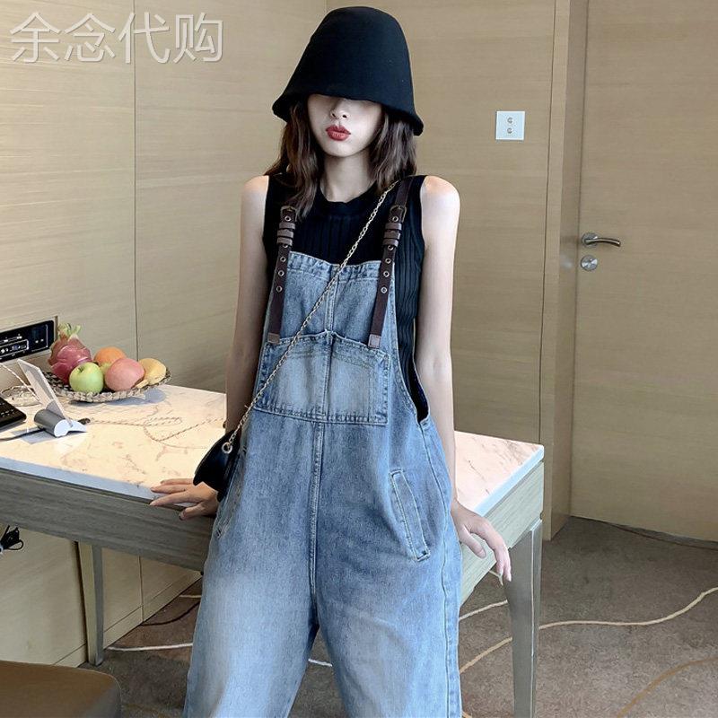 2026夏季新款牛仔背带裤女小个子韩版宽松显瘦洋气减龄九分连体裤