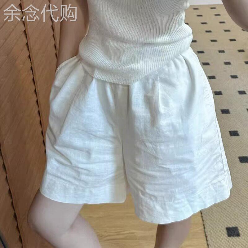 白色大码休闲阔腿短裤女2026夏季新款小个子高腰显瘦百搭五分裤子