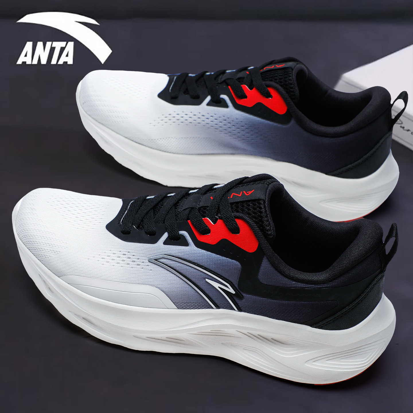 安踏逸尘跑步鞋男鞋软底减震