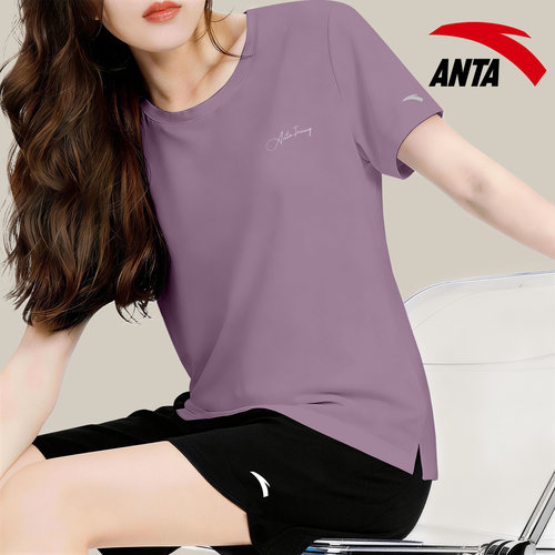 安踏速干运动套装羽毛球服女