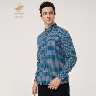 鸭绒内胆 衬衣格纹加厚保暖长袖 比华利保罗秋季 男士 衬衫 新款